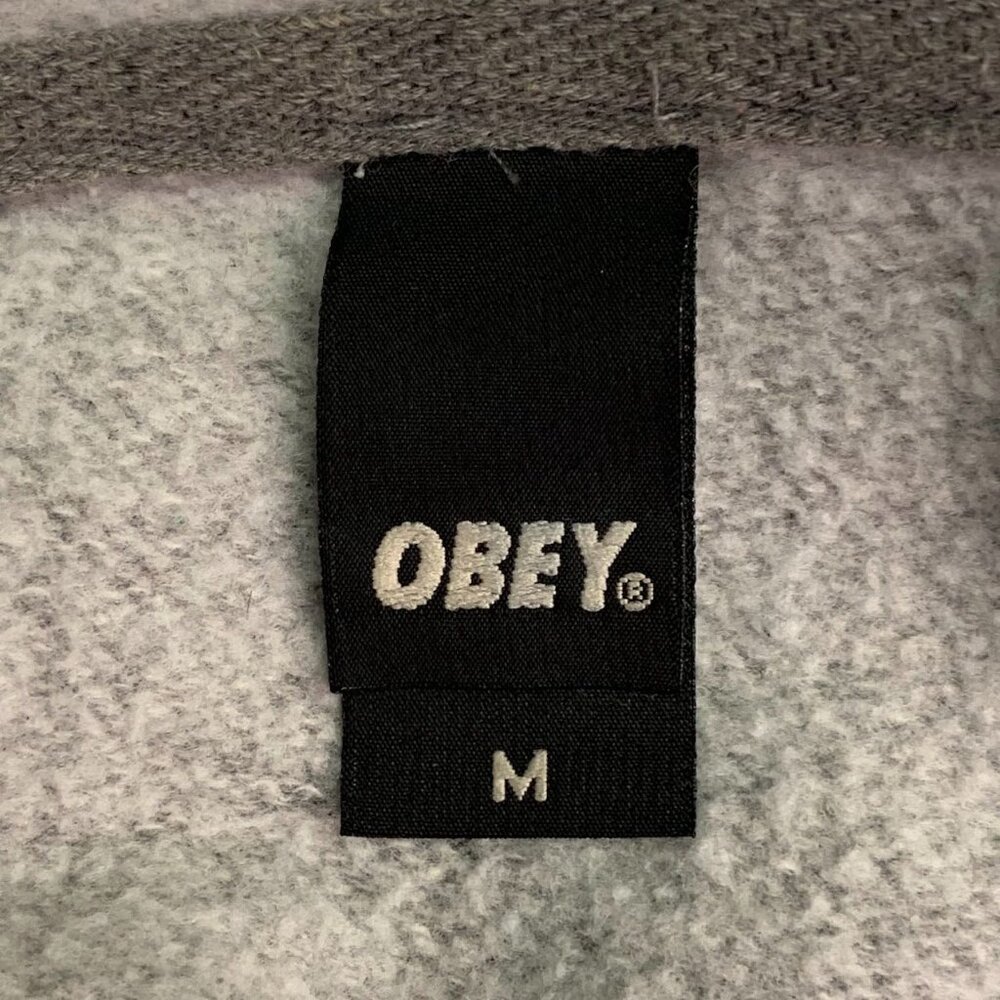 Obey Women's Propaganda Full Zip Cotton‎ Hooded Long Sleeve Sweatshirt Size M - Picture 7 of 12